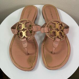 Tory Burch Miller Sandals (light makeup and Gold) size 7.5M